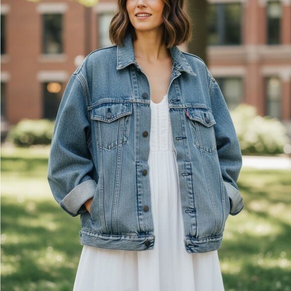 Levi's Blue Denim Jean Jacket - oversized - Picture 1 of 5